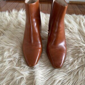 Louise et Cie cognac leather booties